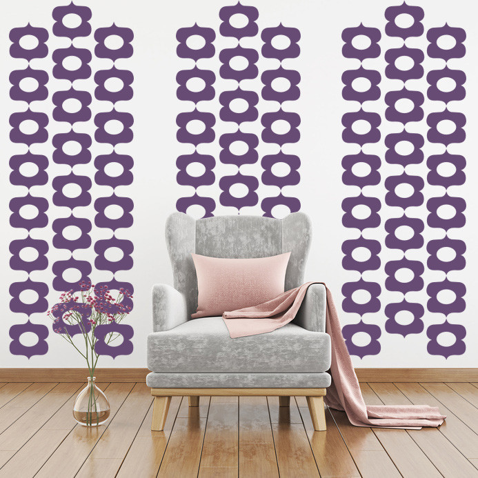 Mid Century Wall Art, Mid Century Modern, Mid Century Wall Decor, Flower Decals