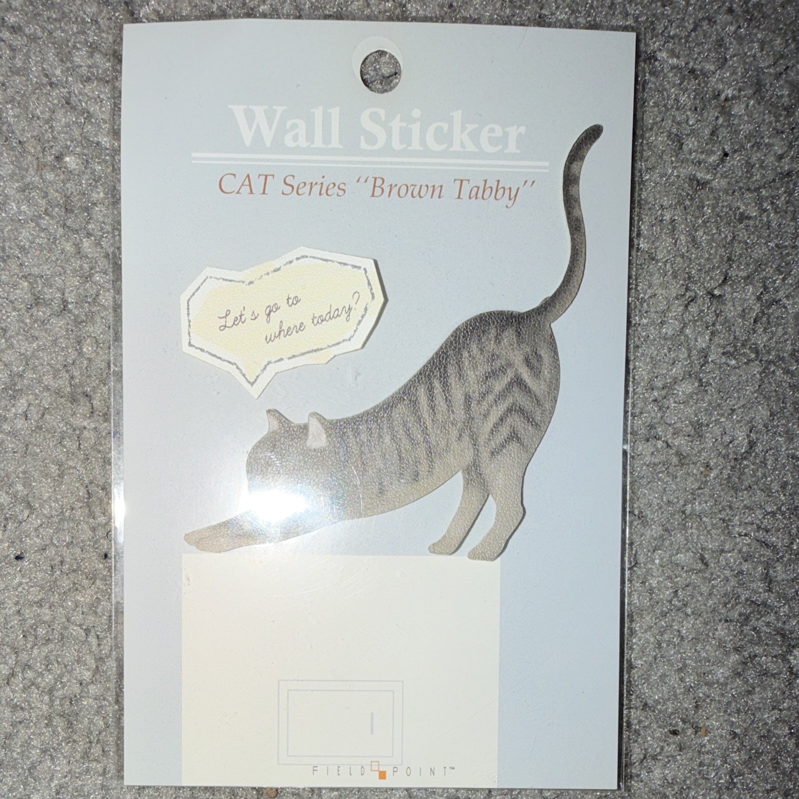 Field Point CAT Series Brown Tabby Cat Wall Sticker Small Paper Japan