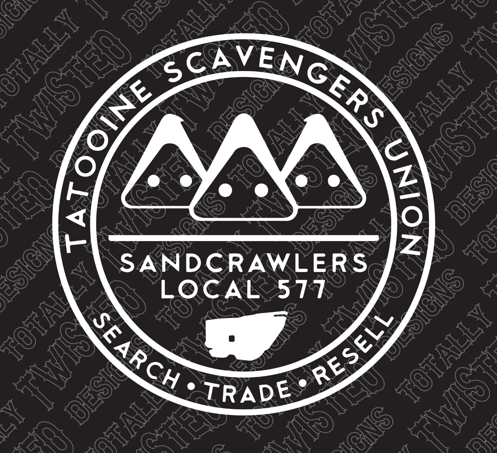 Star Wars Jawa Scavengers union car truck vinyl decal sticker tatooine Luke obi