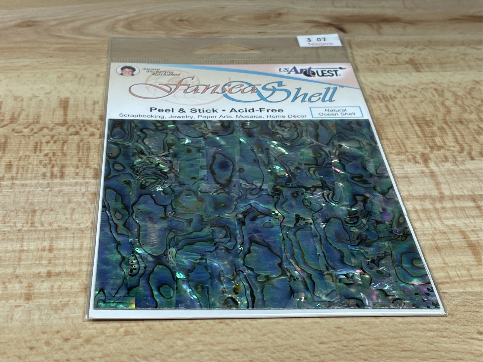 Natural Mother of Pearl Shell Peel & Stick Scrapbook Jewelry Home Decor 4×4 New