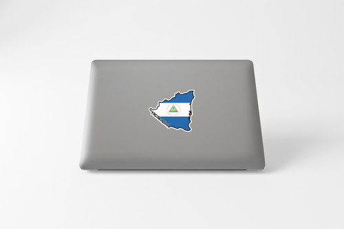 Nicaragua Map Flag Sticker Decal