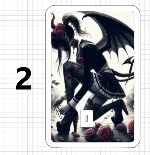 Goth Demon Girl Credit Debit ATM Card Skin Stickers Sexy Rose Succubus Love Dead