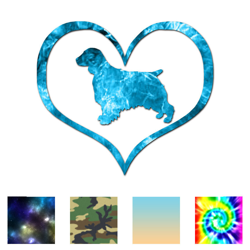 Heart Welsh Springer Spaniel – Vinyl Decal – Multiple Patterns & Sizes – ebn1528