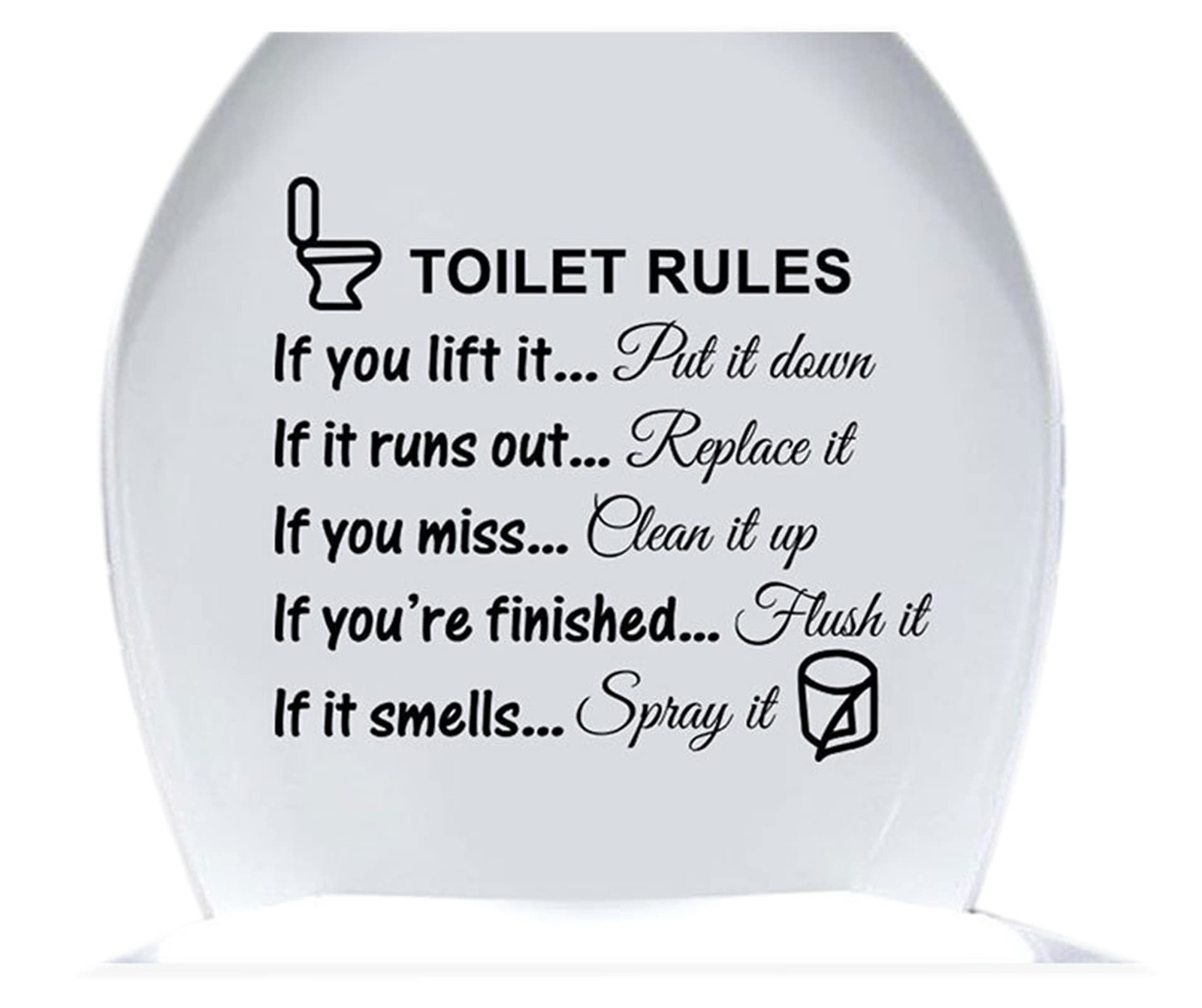 DIY Removable Toilet Rules Wall Quotes Stickers Washroom Bathroom Decals WC S