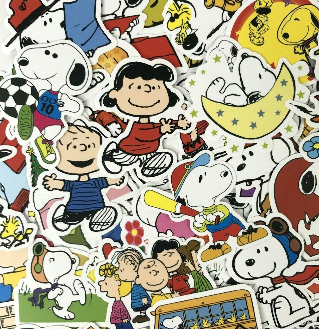 Random 50 Piece Snoopy Phone Laptop Water Bottle Decal Sticker Pack