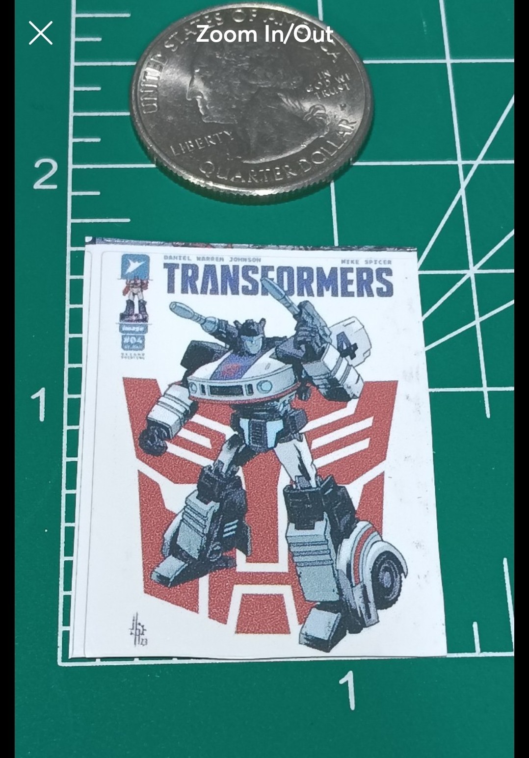 TRANSFORMERS X JAZZ 1X1 INCH STICKER X CELL PHONE COVER STICKER X HIGH-GLOSS