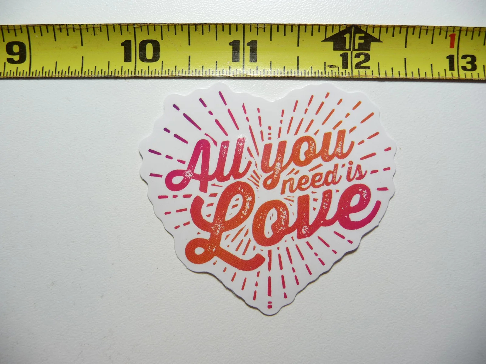 HEART ALL YOU NEED IS LOVE SMALL STICKER DECAL FAMILY MOM DAD SON DAUGHTER
