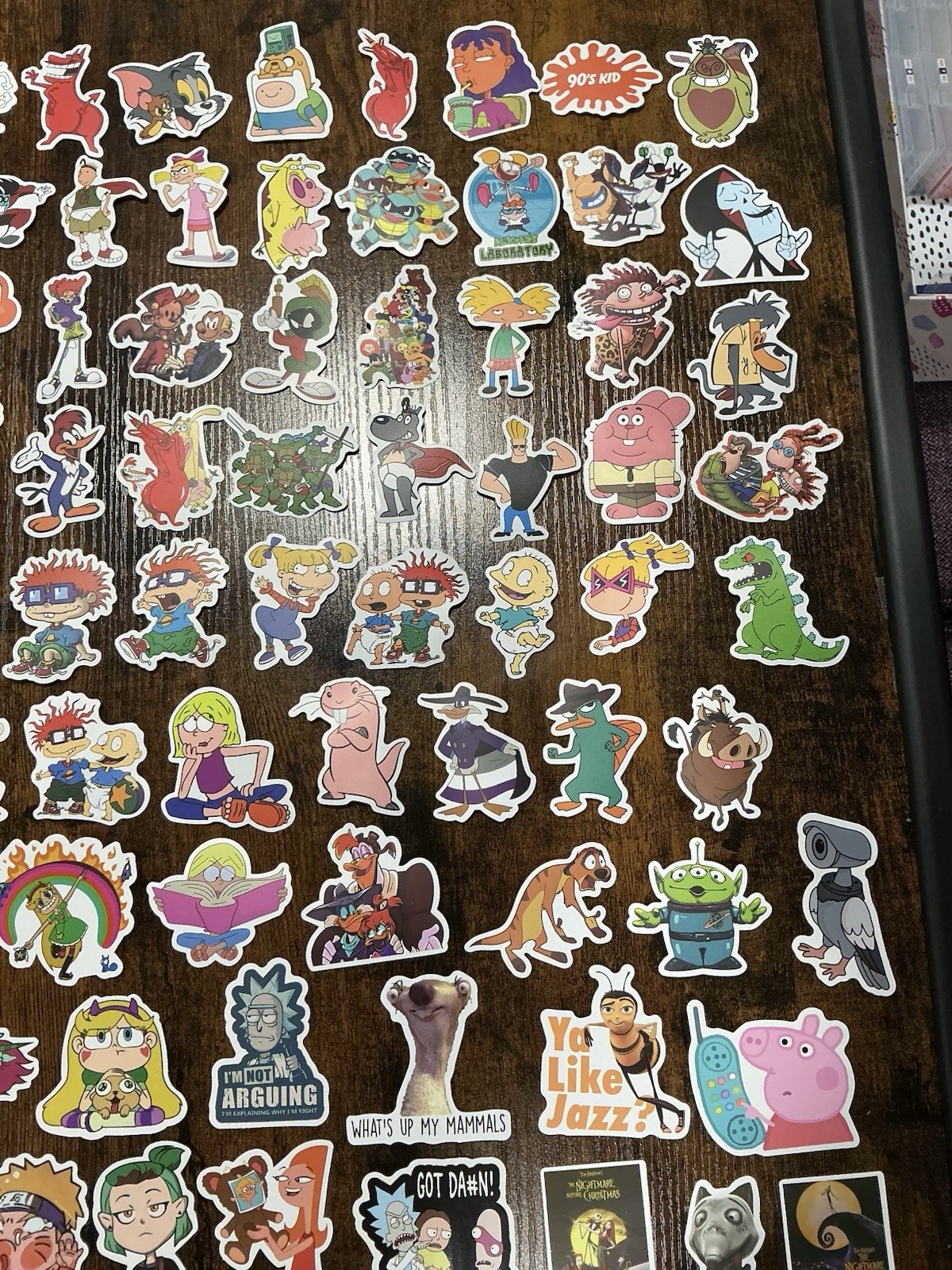 10 PCs Random 90s Kids Nostalgia Cartoon Stickers Nickelodeon Disney Marvel