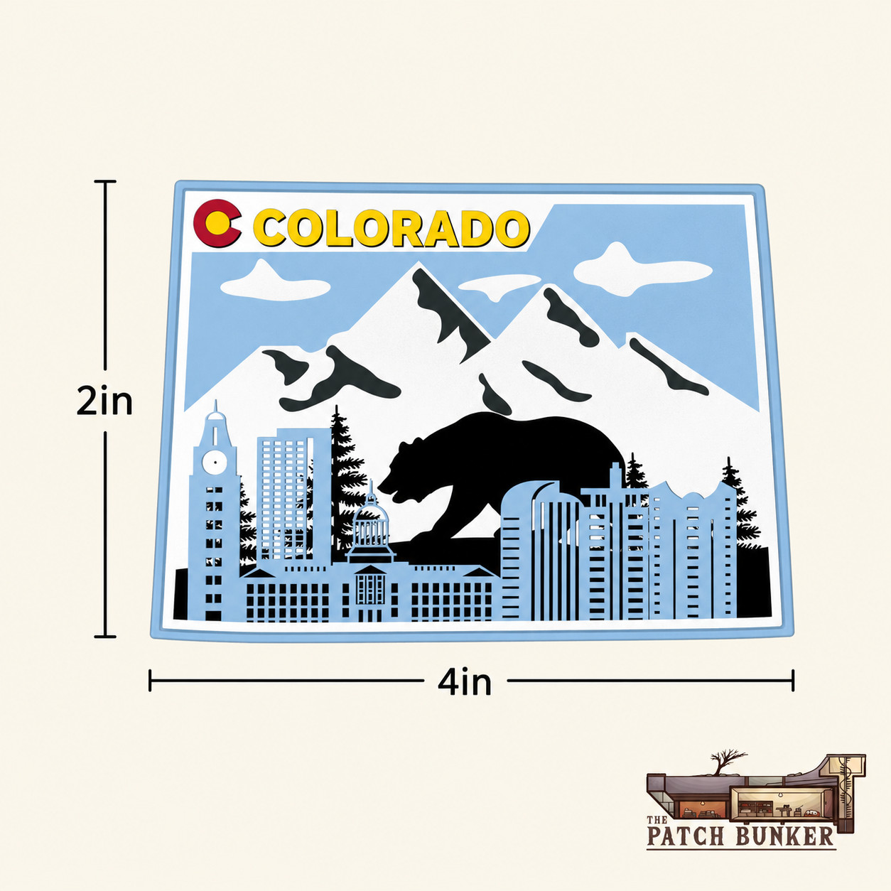 Colorado State Shape Skyline Vinyl Sticker 4×3 Inch Waterproof & Fade Resistant