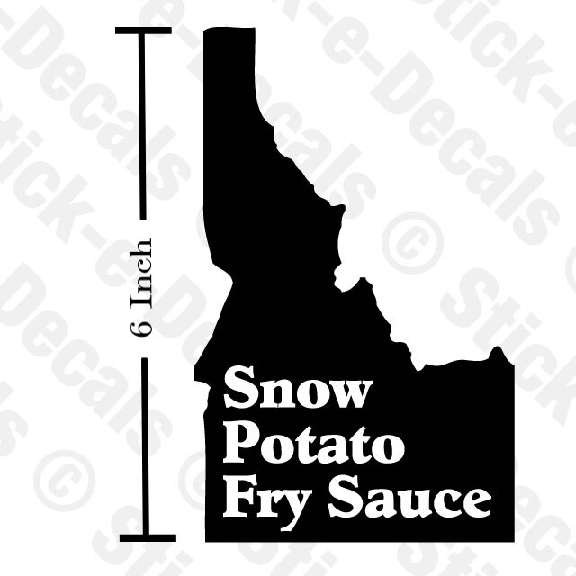 IDAHO STATE PRIDE Customizable Decal Personalize Food Teams Fry Sauce Boise