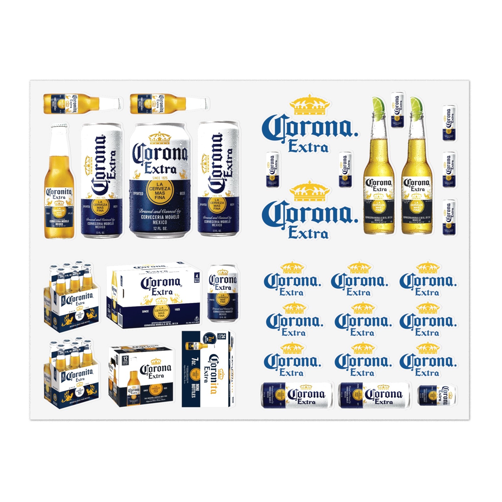 CORONA EXTRA – STICKER DECALS VARIETY PACK