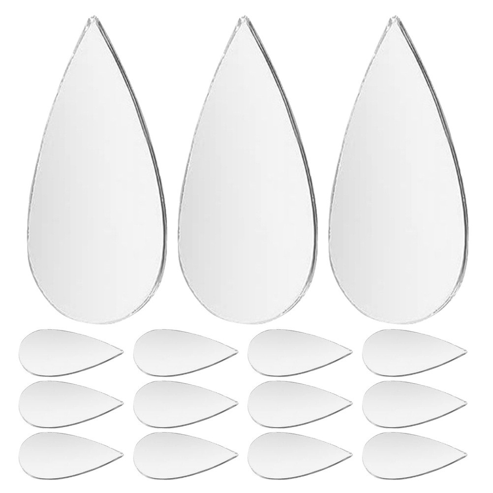 200 Pcs Acrylic Water Drop Wall Sticker Hanging Mirror Mini Mirrors for Crafts