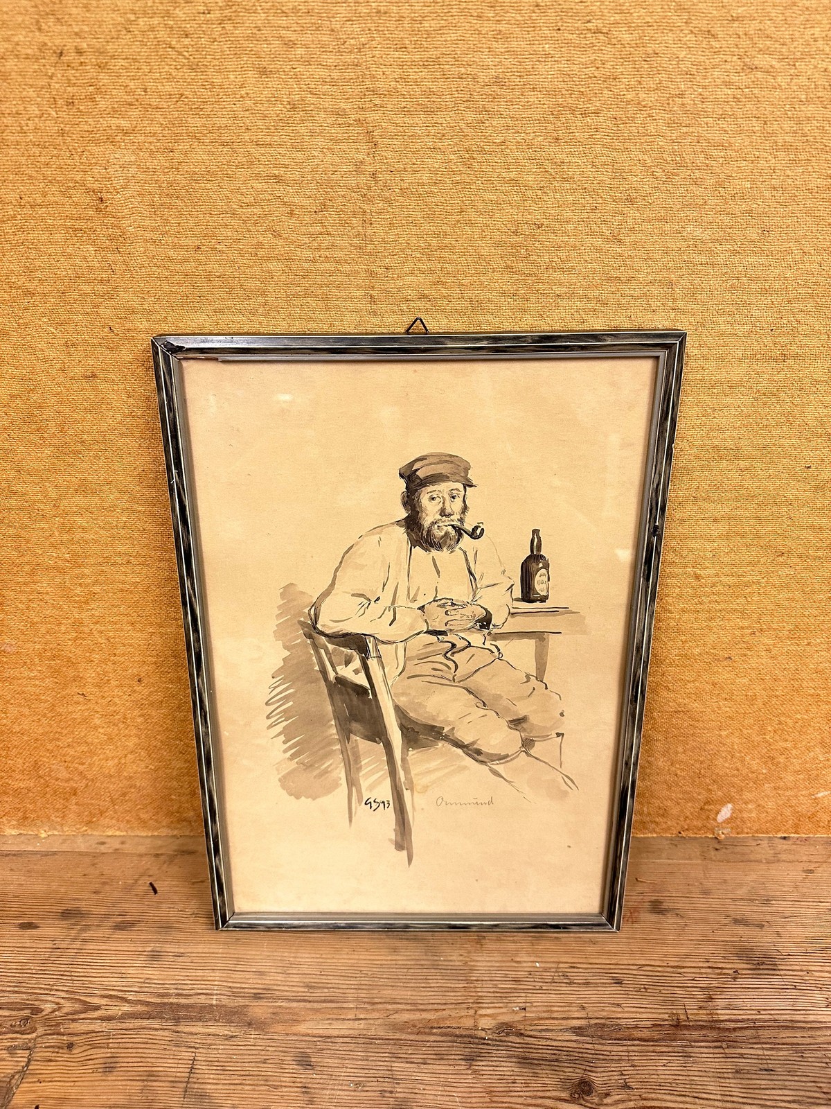Collectible Original Marker Drawing from 1993 – Signed GS – Unique Artwork
