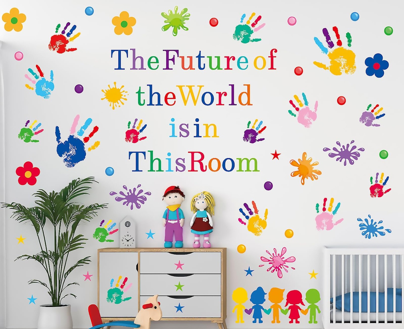 Wall Decals Peel and Stick Playroom Wall Decor Wall Stickers & Murals 7 PCS A…