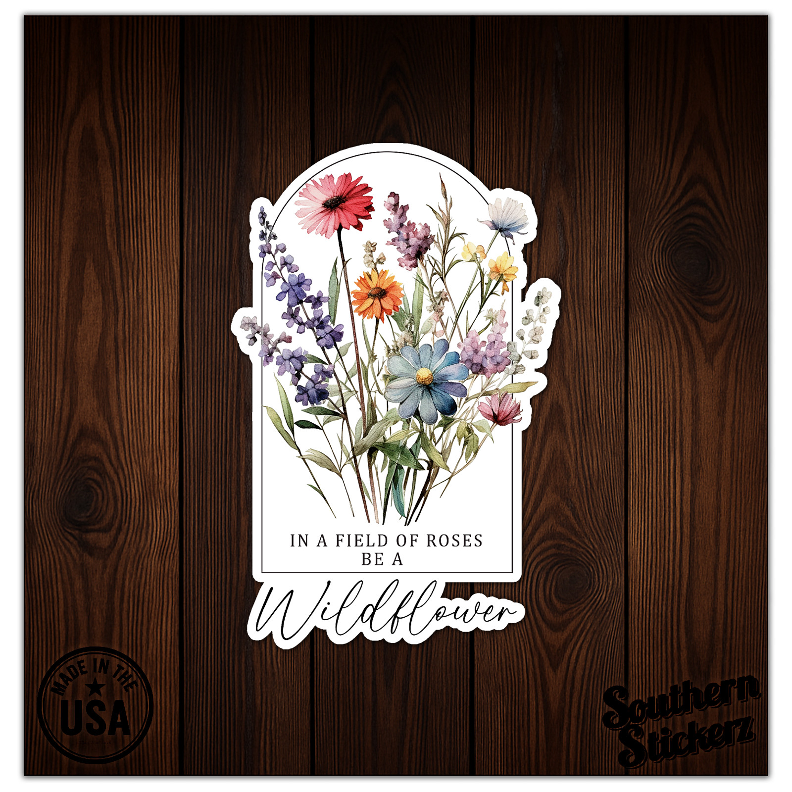 Field Roses Wildflower – Vinyl Decal Sticker – Car Window Laptop – ebn11604