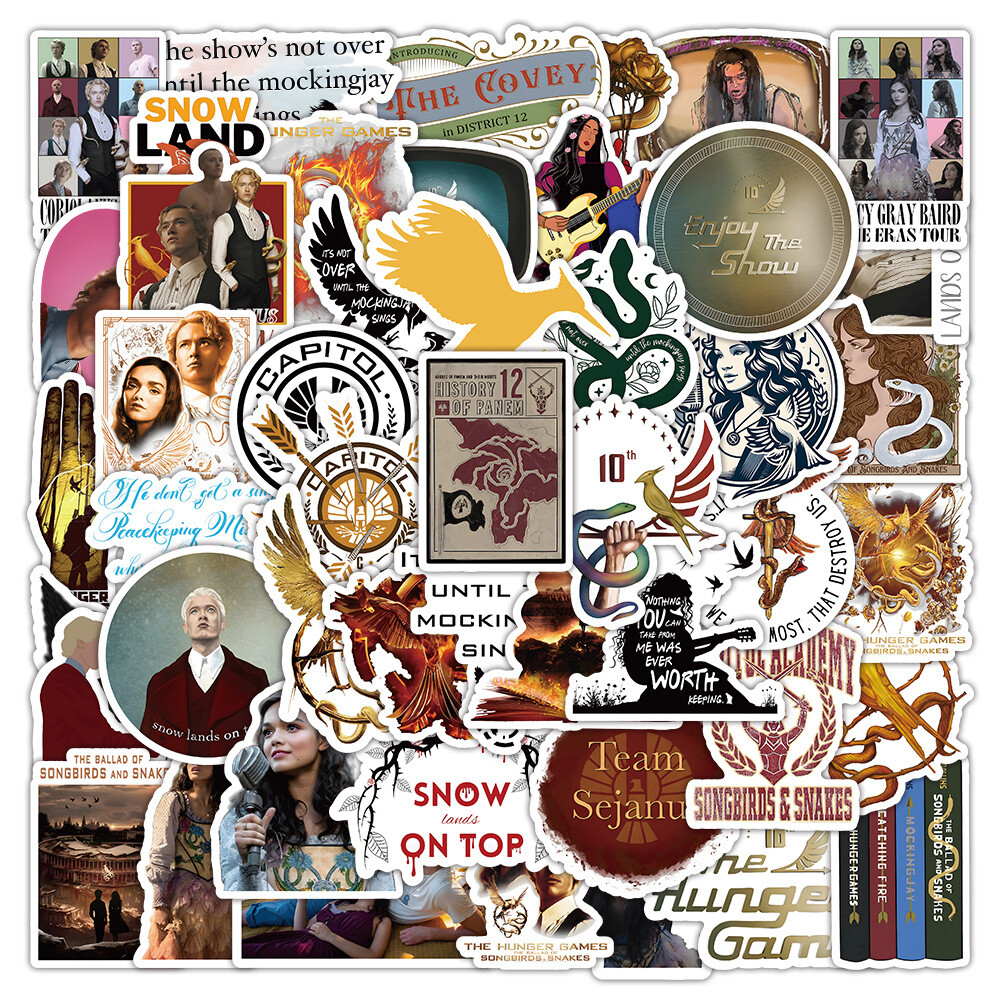 120Pcs The Ballad of Songbirds and Snakes Sticker for Teens Girls Water Bottles