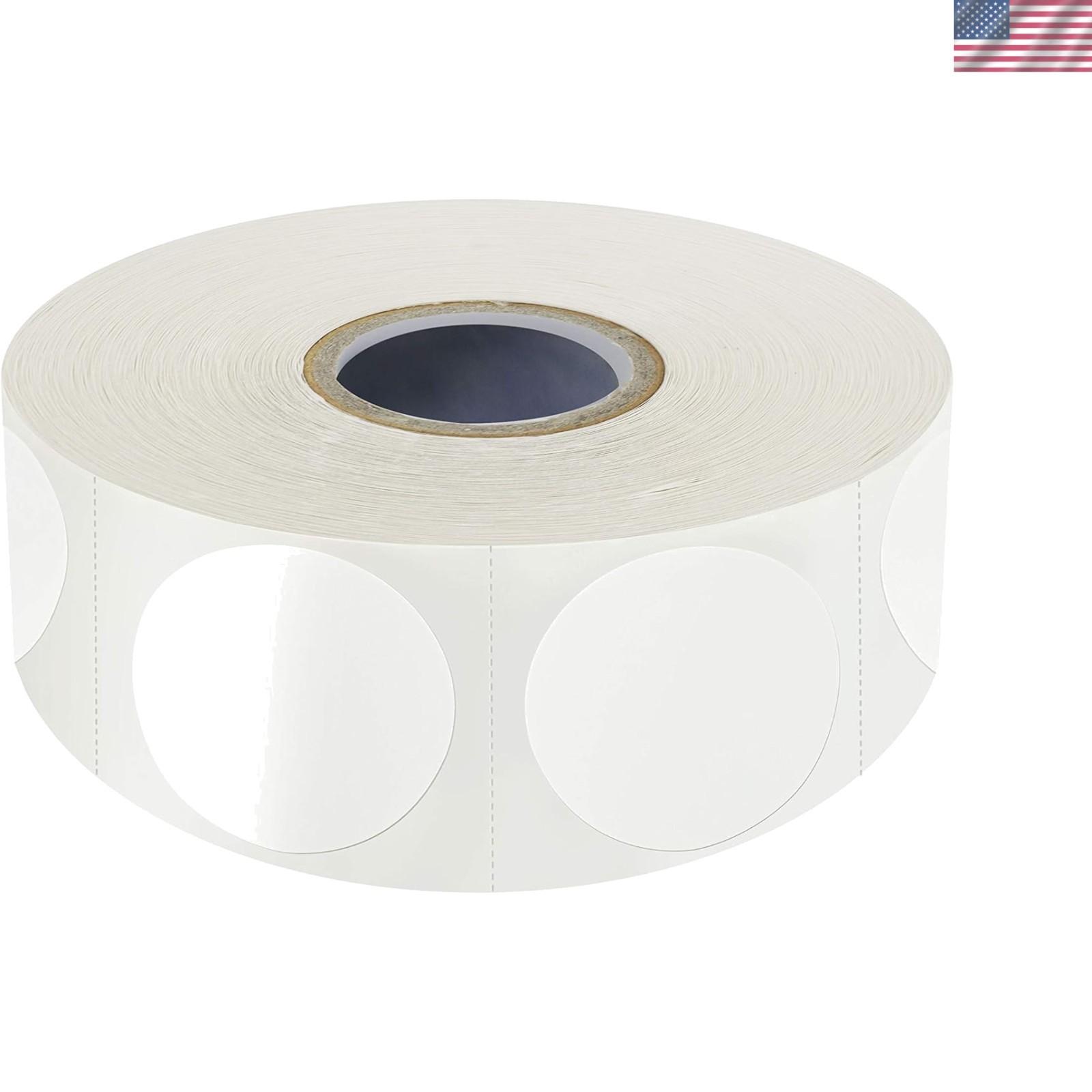 Mega Roll of 1500 Self-Adhesive 1" Round Labels for Effortless Organization