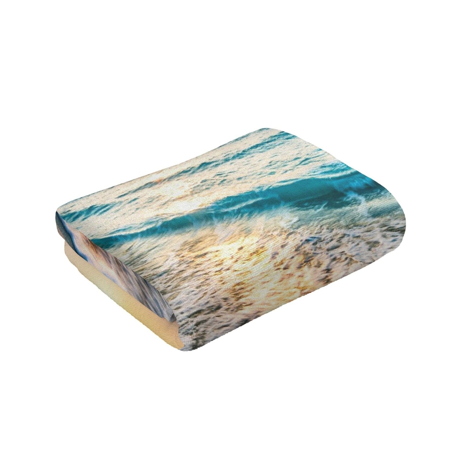 Hand Towels for Bathroom,Set of 2,Tropical Sea Beach Ocean Waves Seaside Scen…