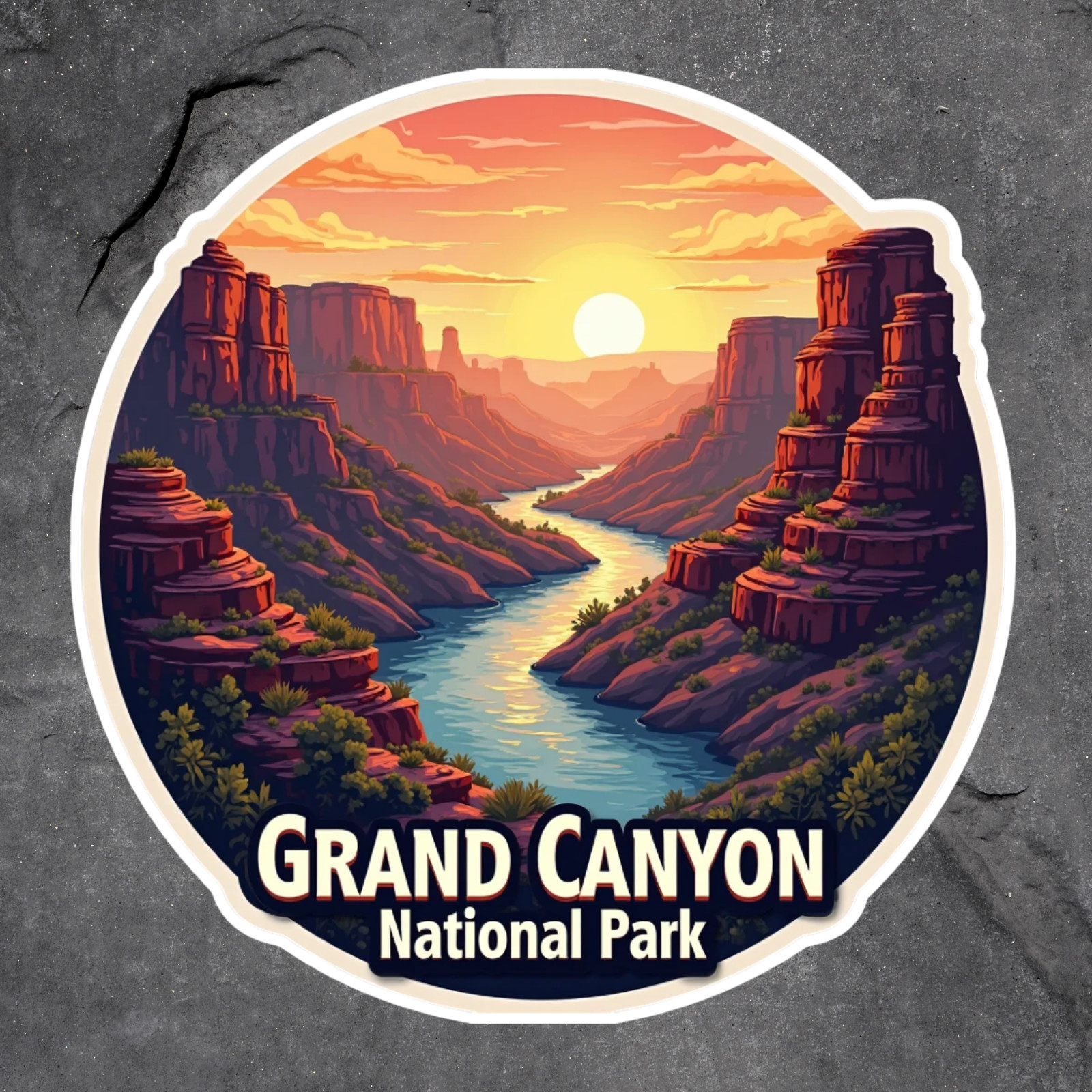 Grand canyon national park sticker vinyl decal vacation camping window laptop