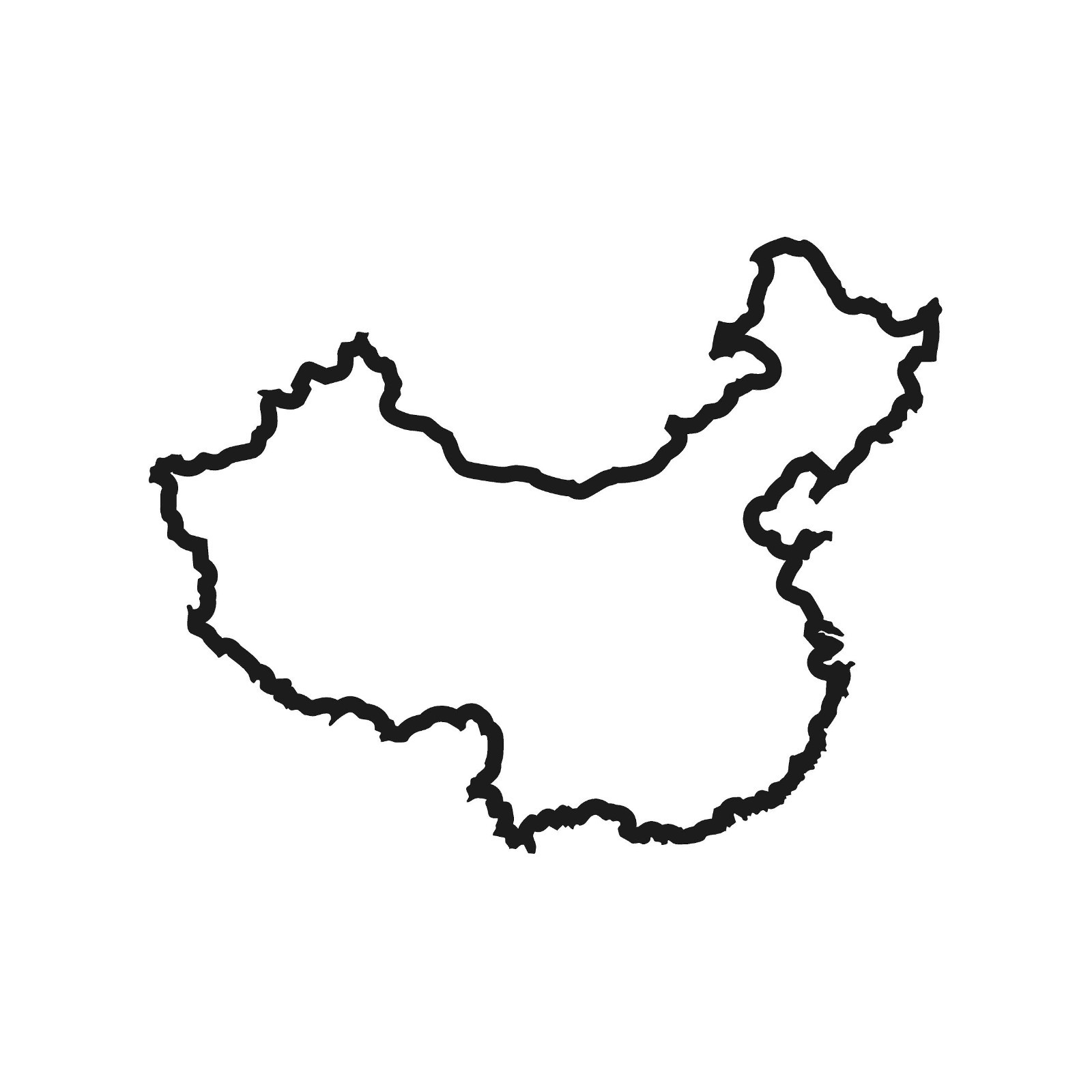China Outline Hallow Center Vinyl Decal Chinese Heritage sticker