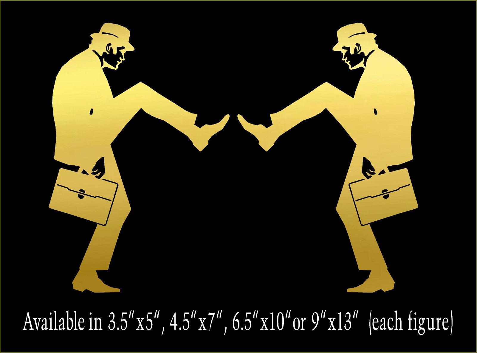 Silly Walks Man Decal Mirrored Image Set Monty Python window funny vinyl sticker