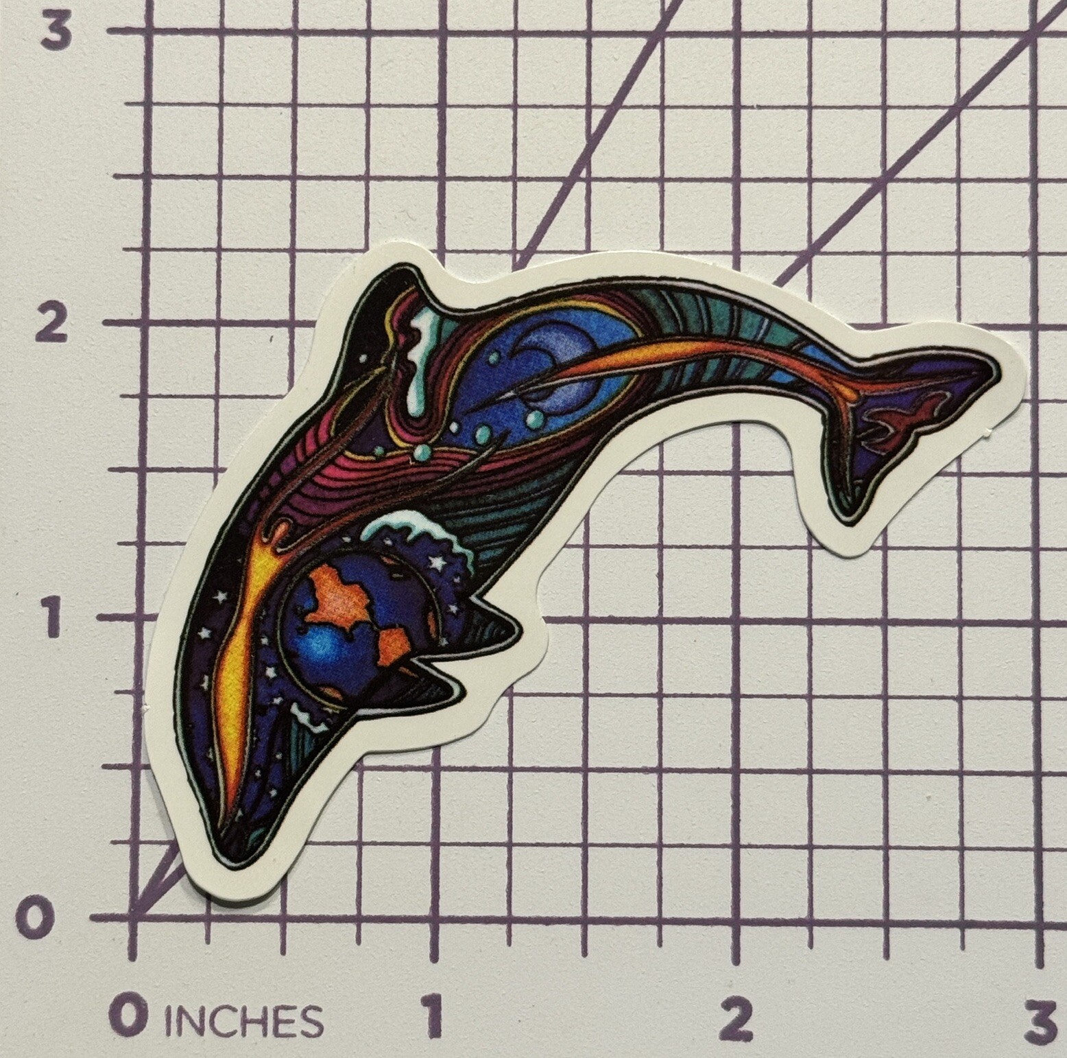 Dolphin Universe Inside Symbolic – Vinyl Decal Sticker Bomb Hippie Peace Love