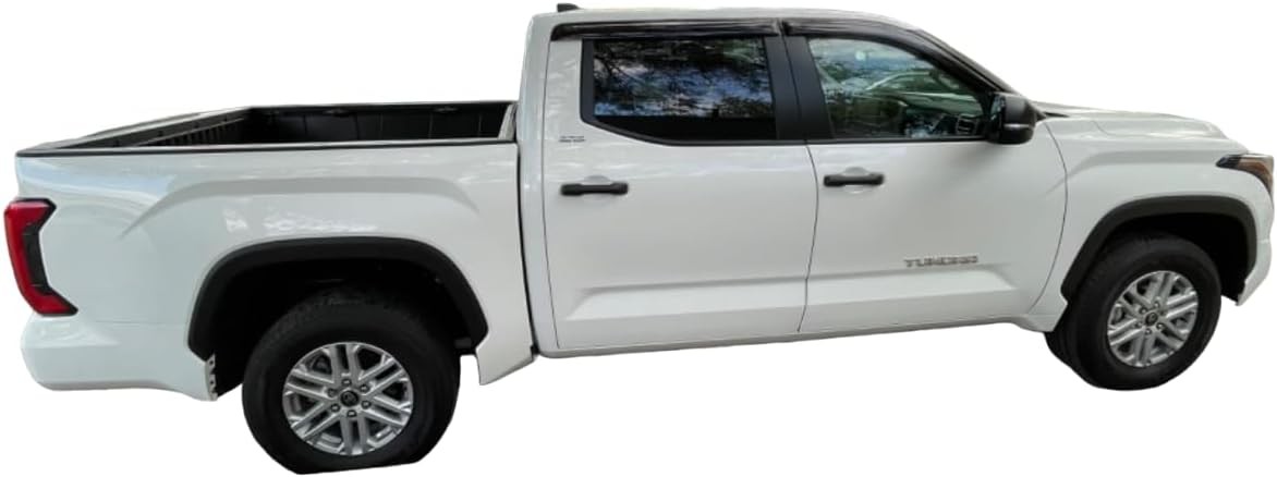 2022-2026 Tape-On Rain Guards for Toyota Tundra CrewMax Side Window Visor Deflec