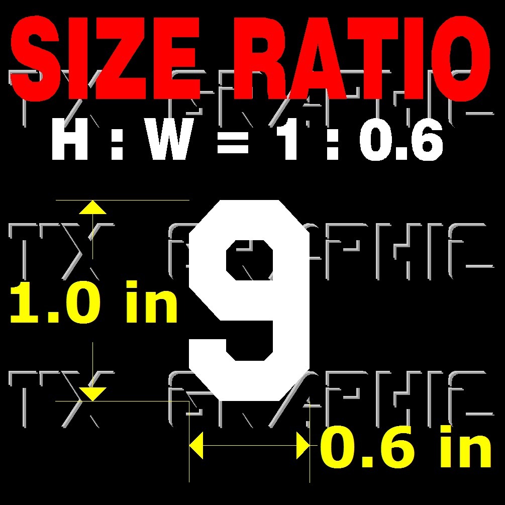 IRON ON HEAT TRANSFER UNIFORM NUMBER VINYL DIGIT SPORT JERSEY SOCCER BASEBALL