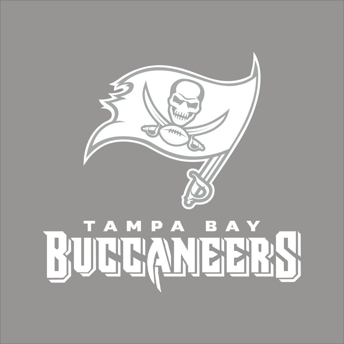Tampa Bay Buccaneers #14 NFL Team Logo 1 Color Vinyl Decal Sticker Car Window