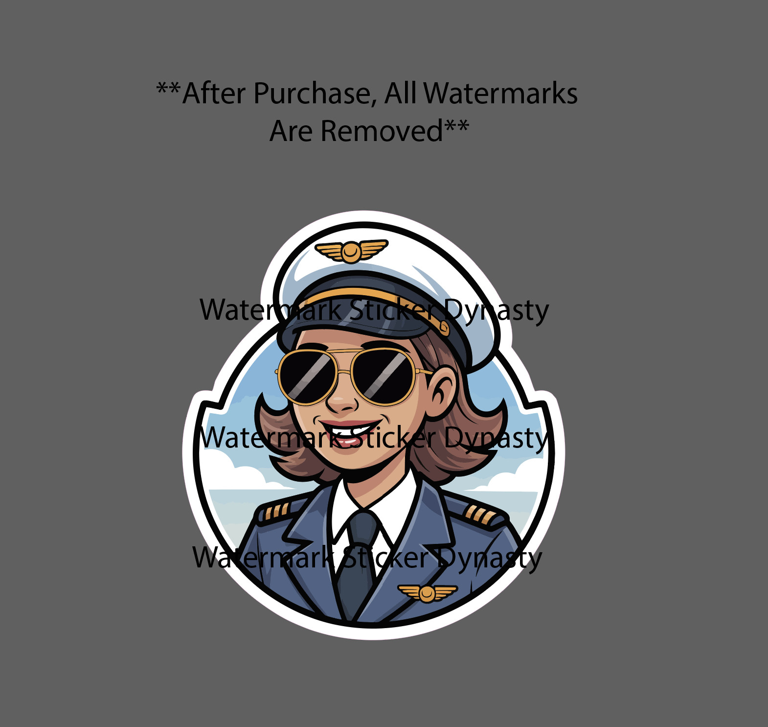 Pilot Sticker Waterproof Decal Female Woman Flying Aviation Job Work Gift NEW