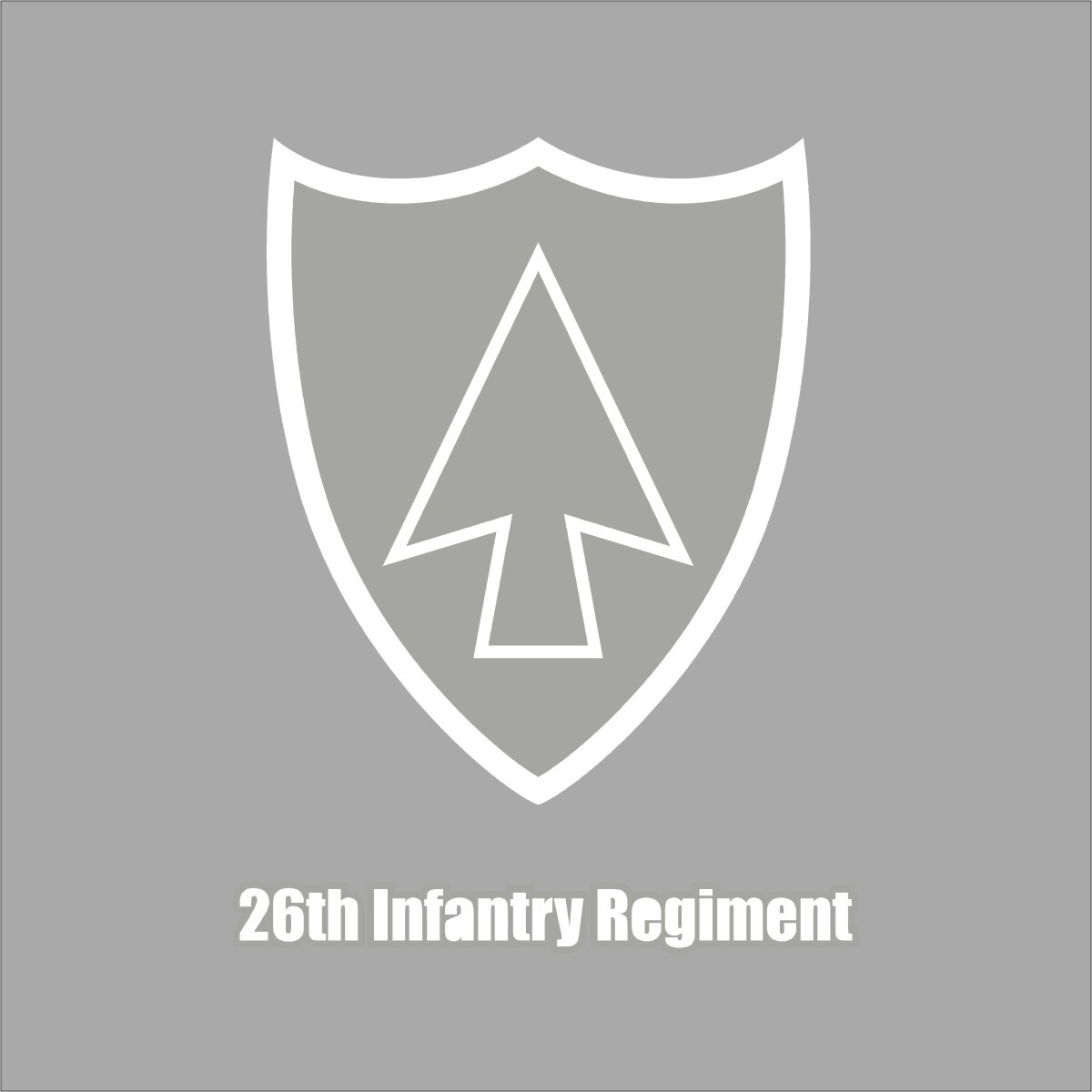 US Army 26th Infantry Regiment Military 1 Color Window Wall Vinyl Decal Sticker