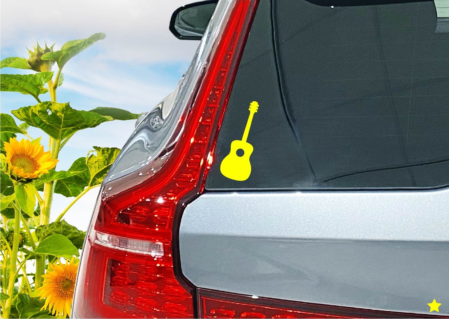 Acoustic Guitar Decal Sticker Music Musical Instrument Western Country Band Play