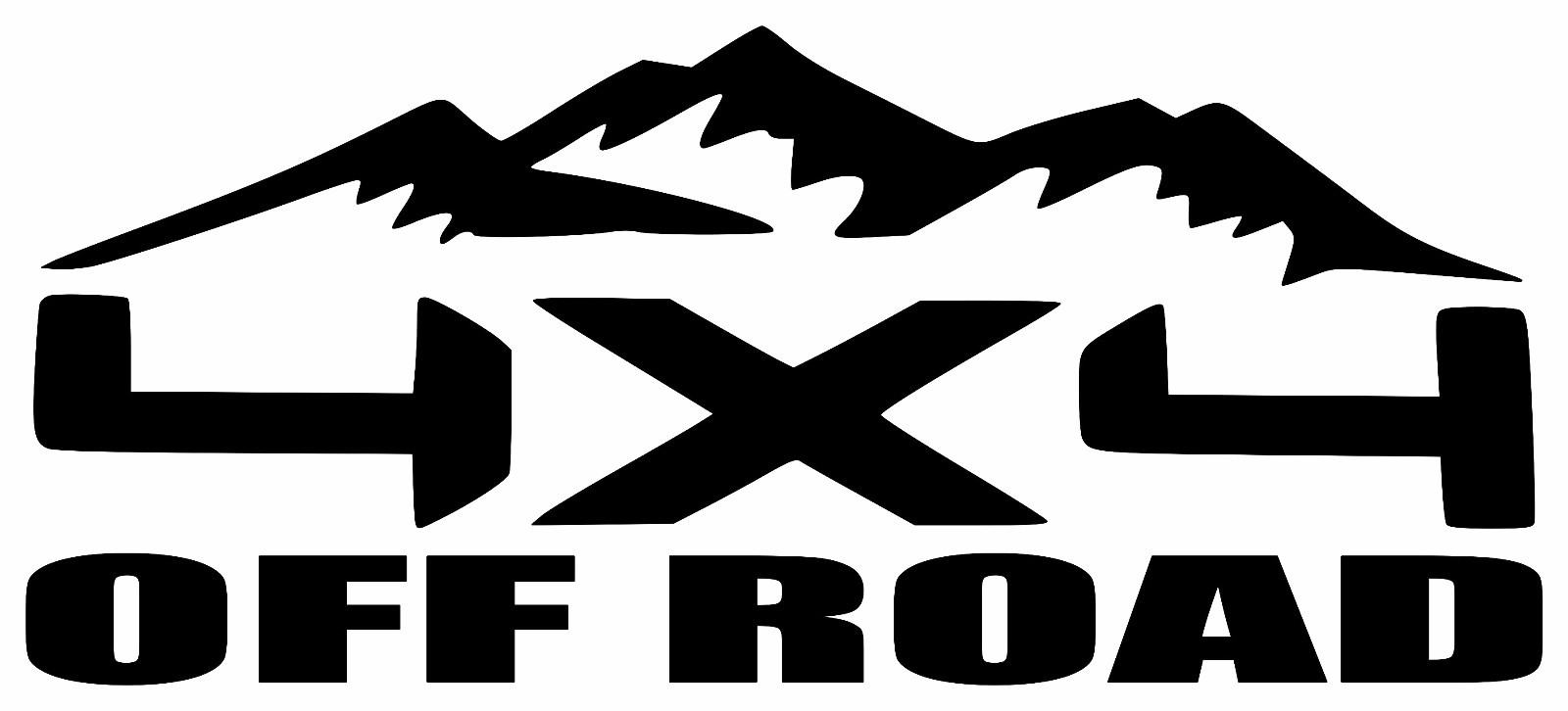 pair 4X4 OFF ROAD Vinyl Stickers -V2- 4 by 4 Truck 4 x 4 4WD – Die Cut Decals