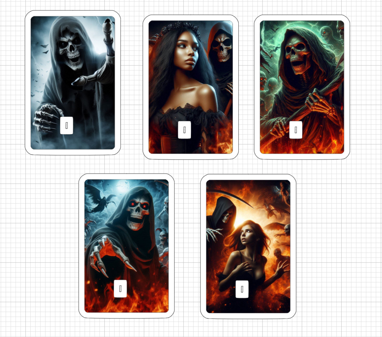Grim Reaper ATM Debit Credit Card Skin Sticker Devil Demon Hell Death Sickle USA