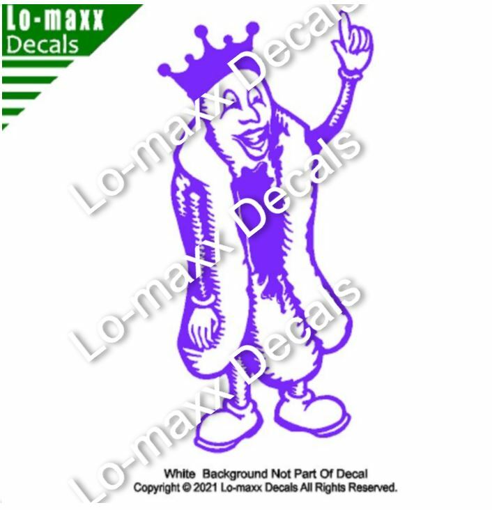 Hot Dog King Cartoon Retro Style Original Graphic Design Die Cut Vinyl Decal