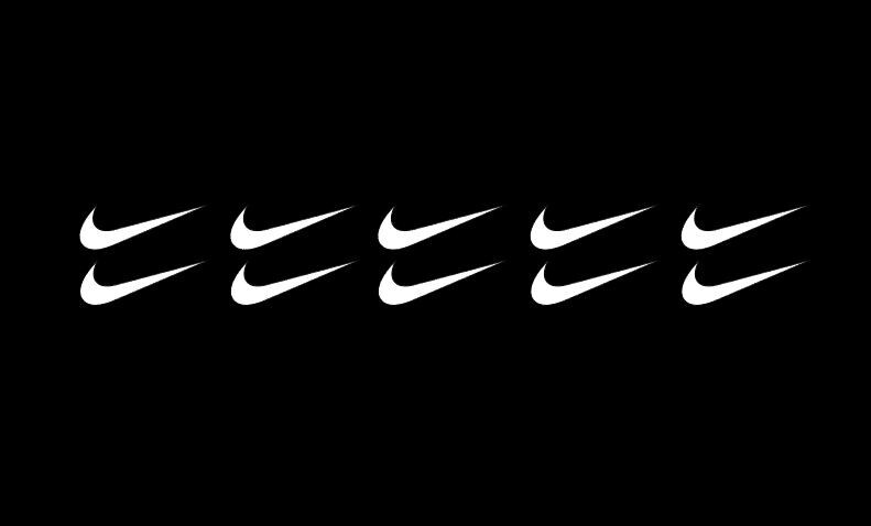 Set of 10 Nike Swoosh Di-Cut Decal sticker iPhone Decal Choose Color Size Helmet
