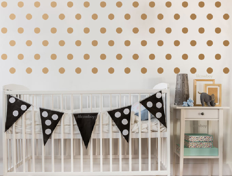 50pcs Peel and Stick Wall Polka Dots – Circle wall decor – 2" Vinyl 50pack
