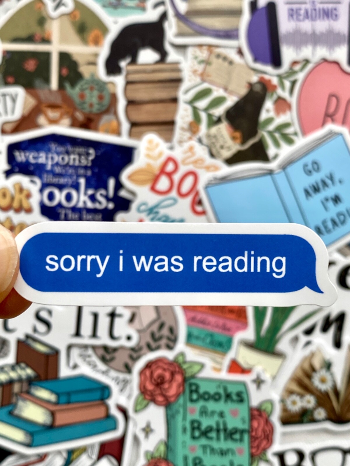 5-100 pcs Reading Book Stickers, Bookish Kindle Laptop Waterproof Vinyl Decals