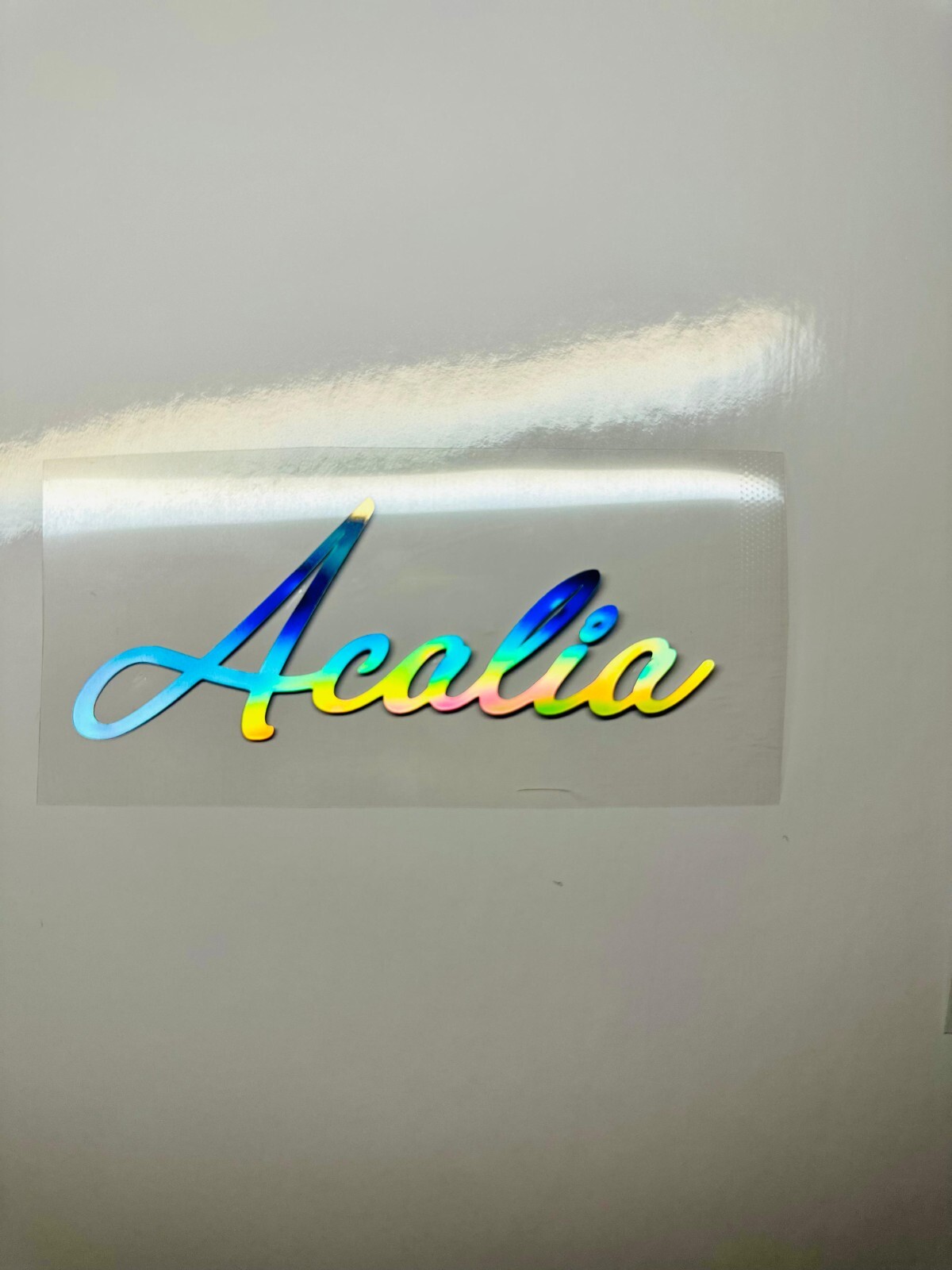 Holographic Name Personalized Decal Sticker, Custom Vinyl Lettering Text decal