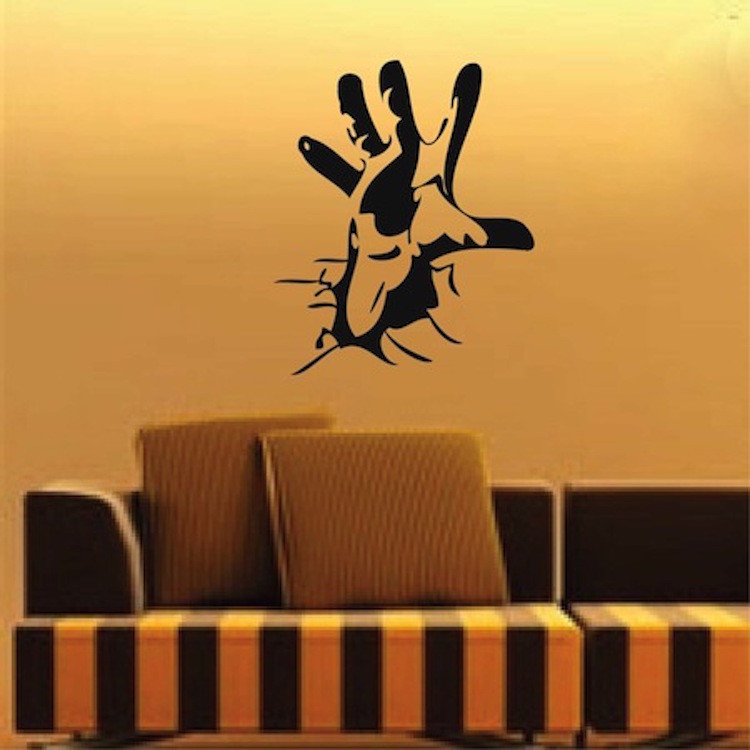 Reaching Hand Wall Decal Cool Teens Wallpaper Scary Palm Removable Vinyl, g18