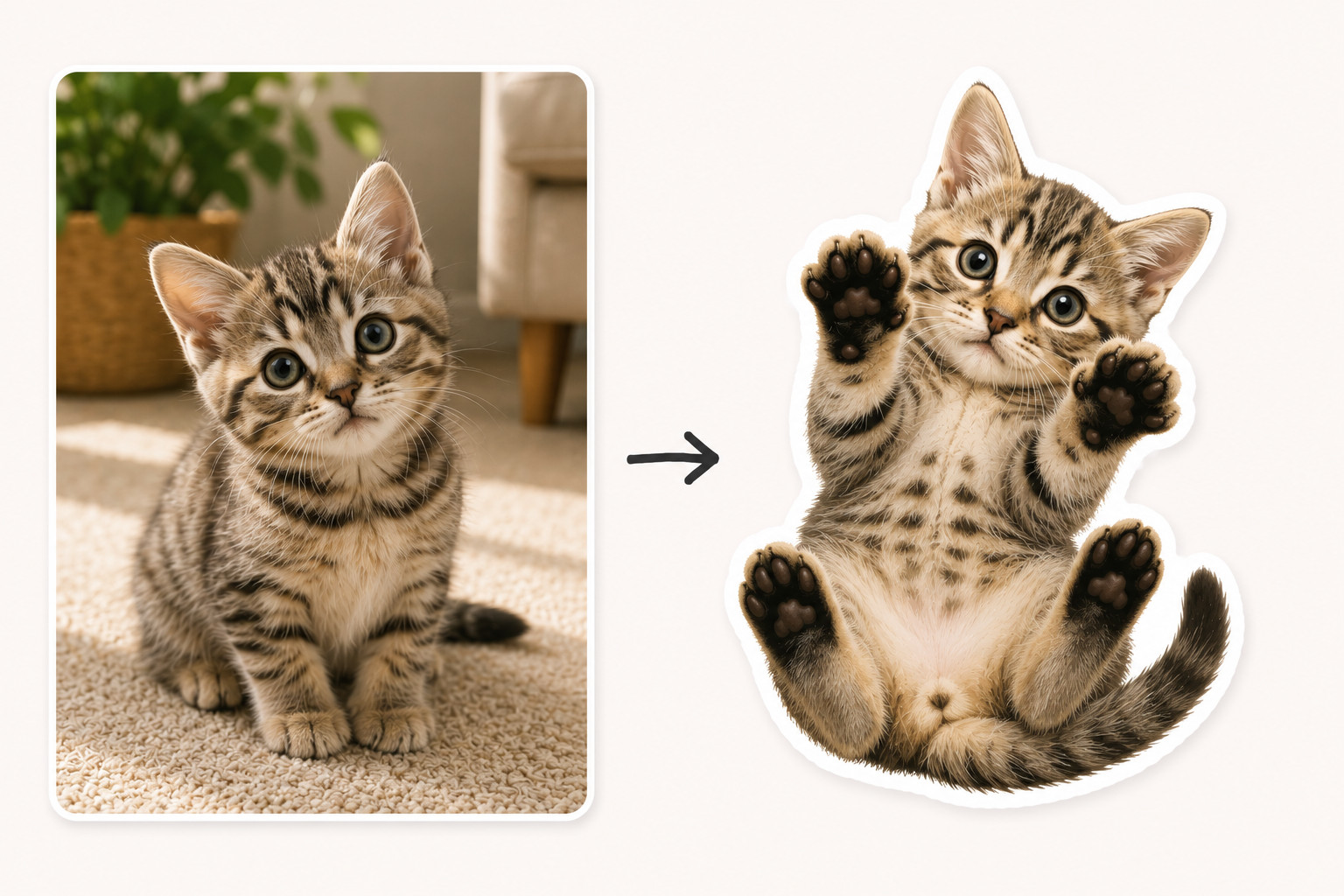 Custom AI Pet Sticker from Your Photo – Personalized Dog, Cat & Animal Decals