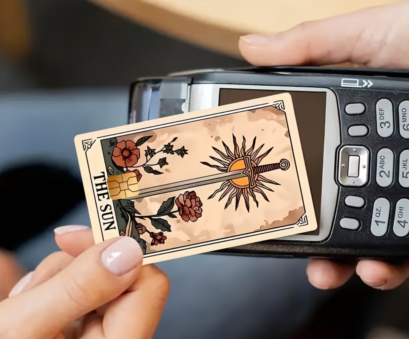 Set of 3 Moon Star Sun Tarot Card Credit Debit Card Sticker Skin Free Shipping