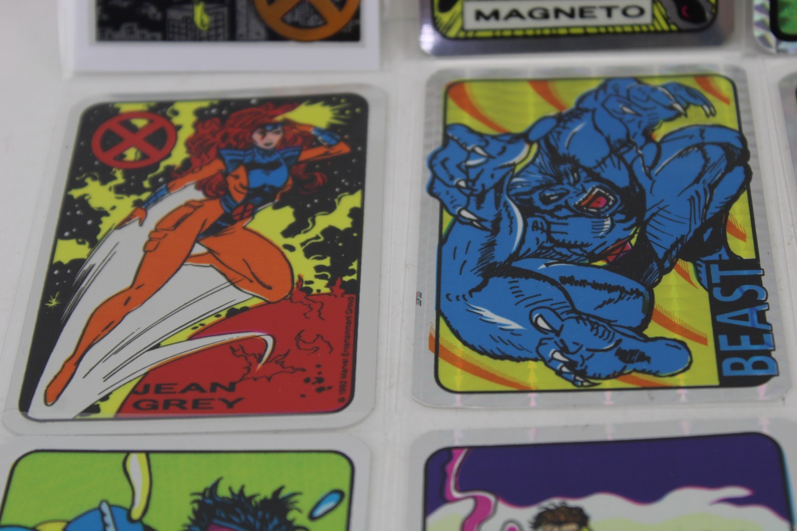 Lot: 32 Vtg Marvel X-Men Foil Prism 90s Vending Machine Stickers Kodak Rare Mint