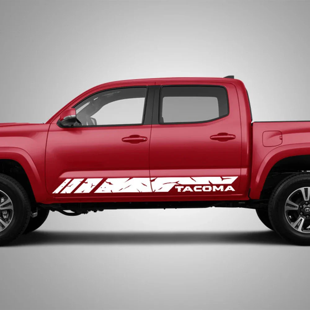 Aftermarket Door Side Skirt Stripe Decal for Toyota Tacoma | Custom Pickup Vinyl