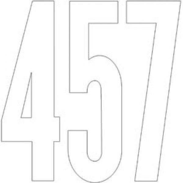 Permanent Adhesive Vinyl NUMBERS & MISC. SIGNS~ 6" GOTHIC WHITE ""SHIPS TODAY""