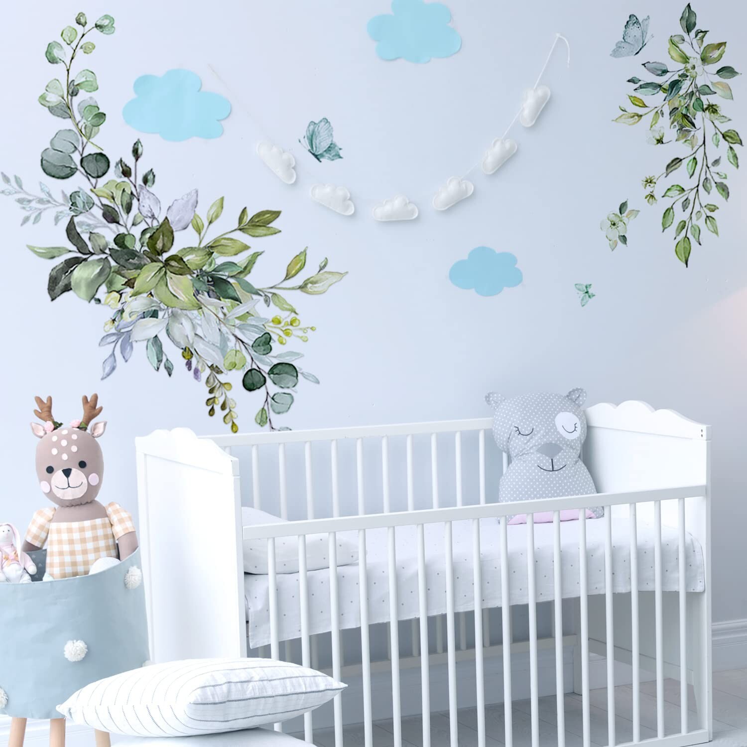 Plant Wall Decals, Removable Fresh Plants Wall Stickers Green Hanging Leaves …