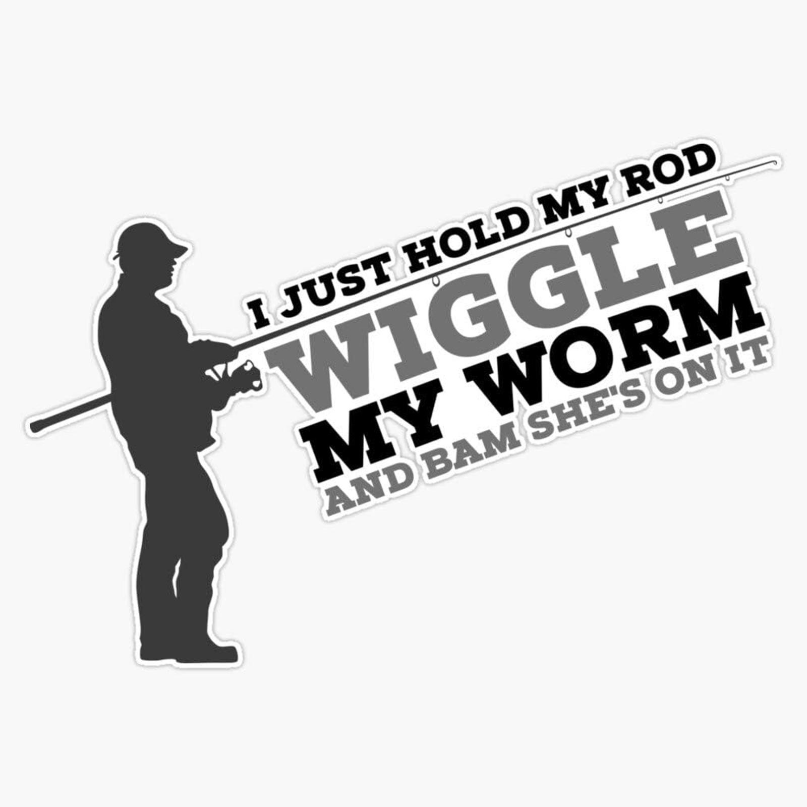 Funny Fishing Decal Bumper Sticker 5" inch