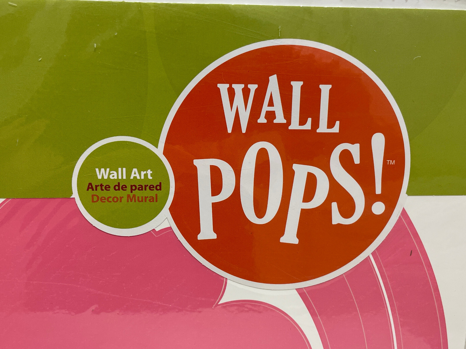 Wall Pops! "Hooplah pink" self-stick removeable decals, 20 pieces included