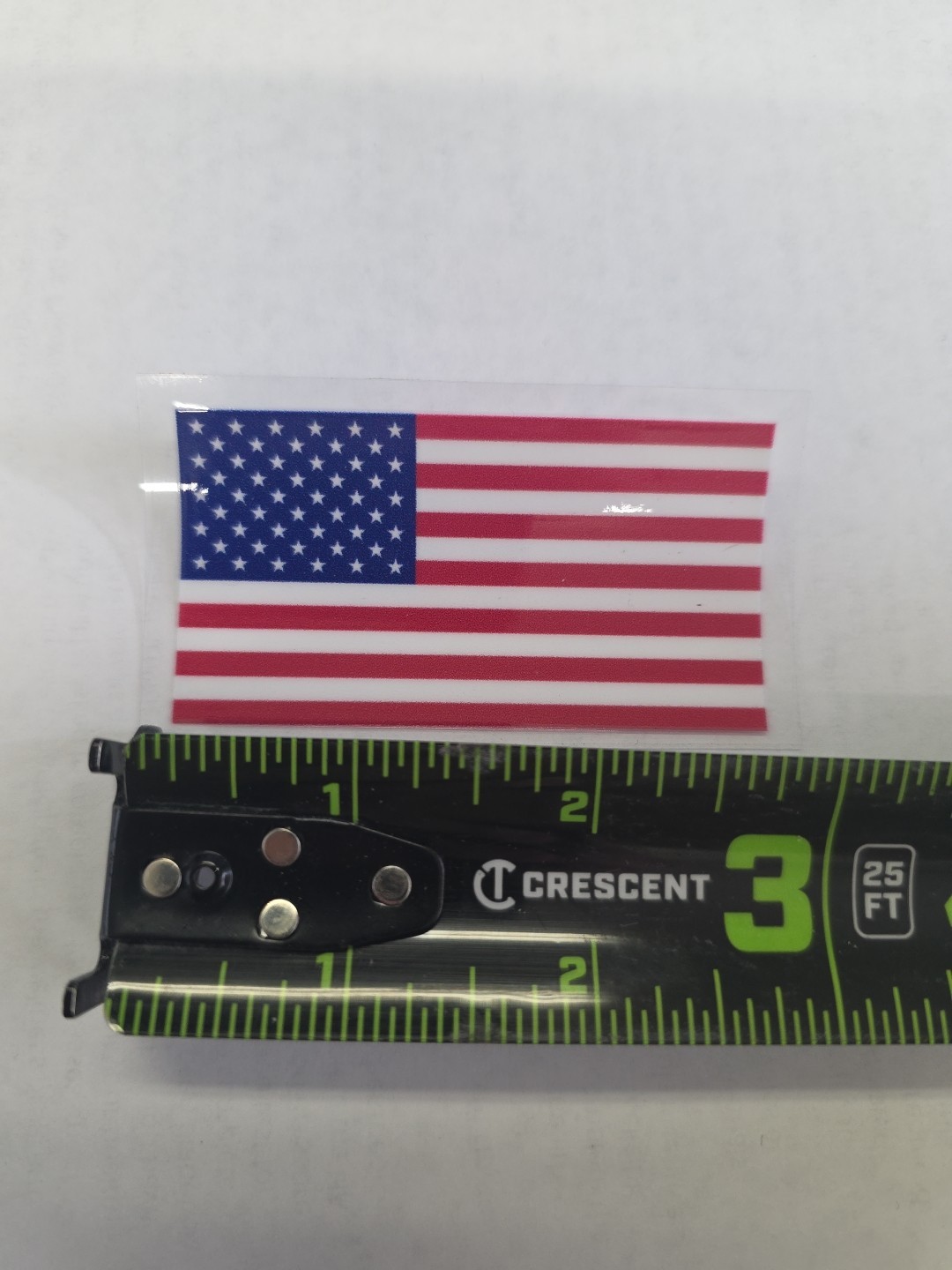 United States Flag 3in X 1.5in Raised UVDTF Decal Made In USA Waterproof