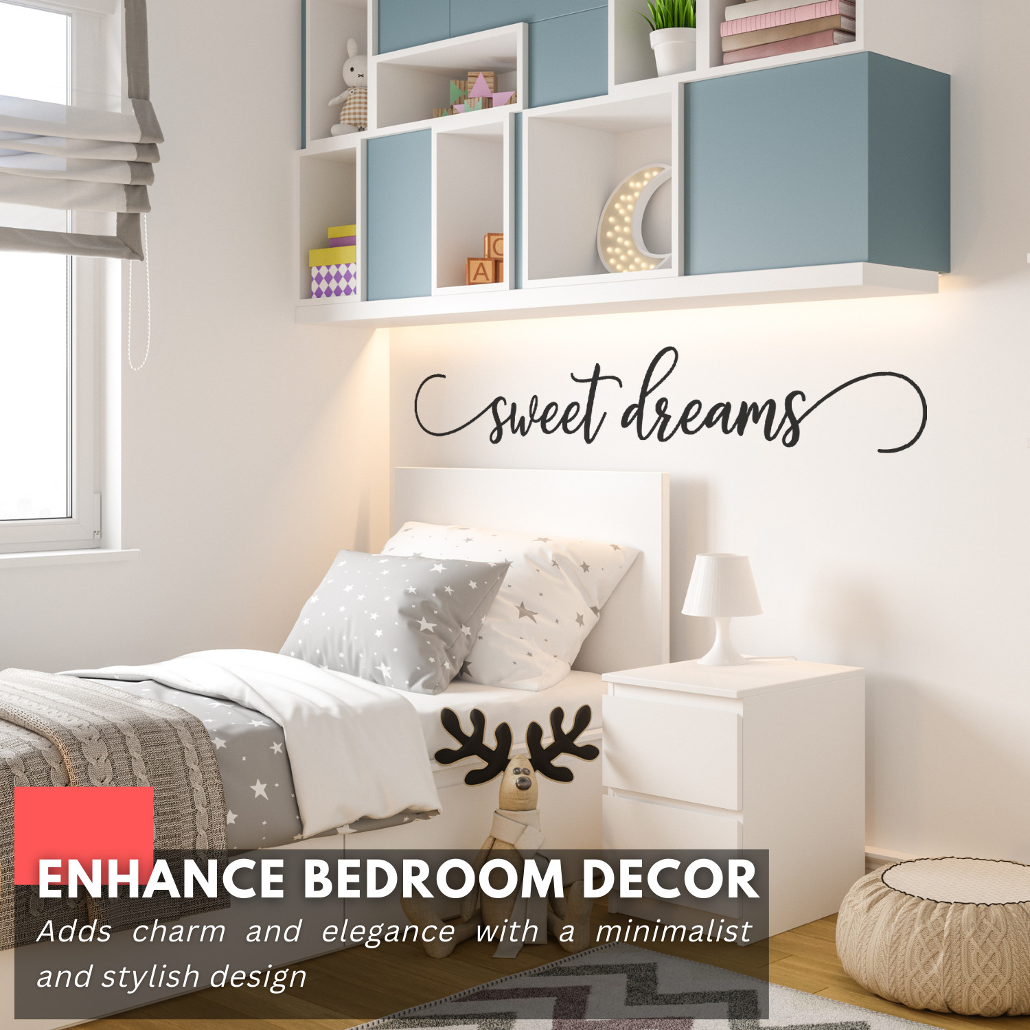 Inspirational Wall Decal Quote – Sweet Dreams – Bedroom Decor for Kids or Adults